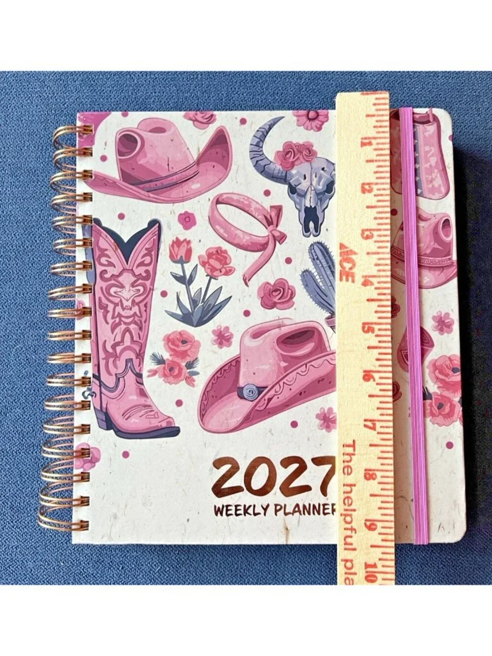 PINK COWGIRL 17 Month 2026-2027 Planner Month Day Week Organizer Planning Note